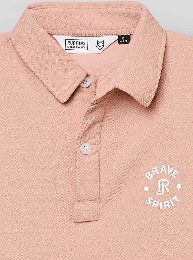 RUFF KIDS Boys Solid Polo T-shirt