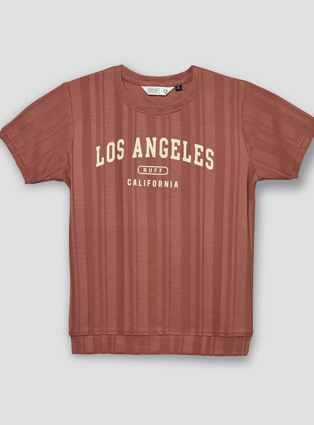 RUFF KIDS Boys Typographic Print T-shirt