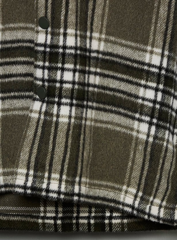 RUFF KIDS Boys Checked Hooded Shacket