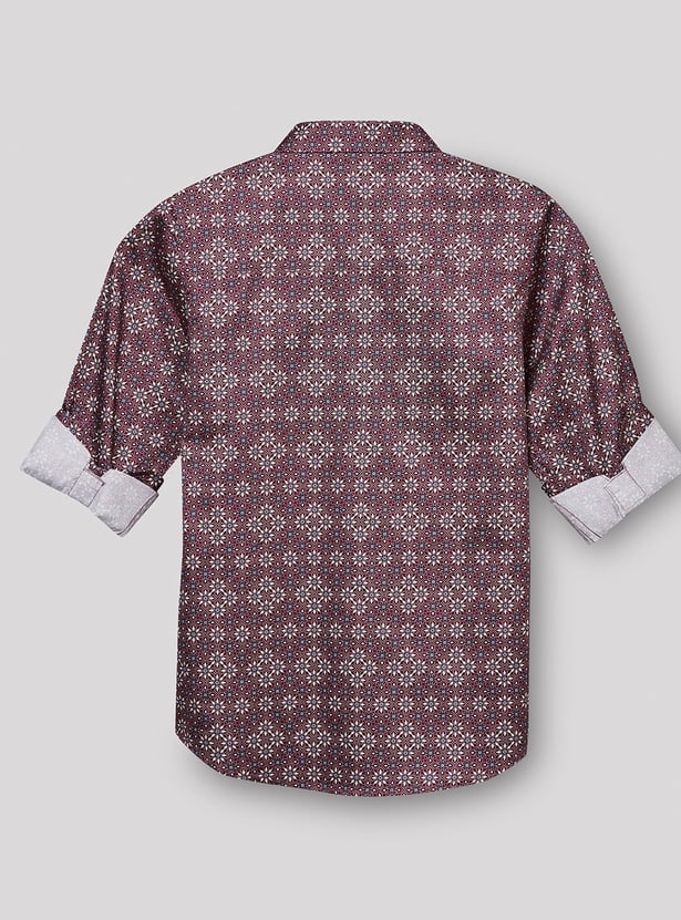 RUFF KIDS Boys Geometric Print Shirt