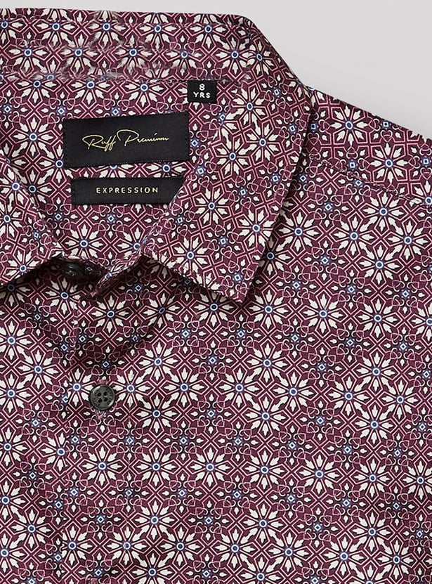 RUFF KIDS Boys Geometric Print Shirt
