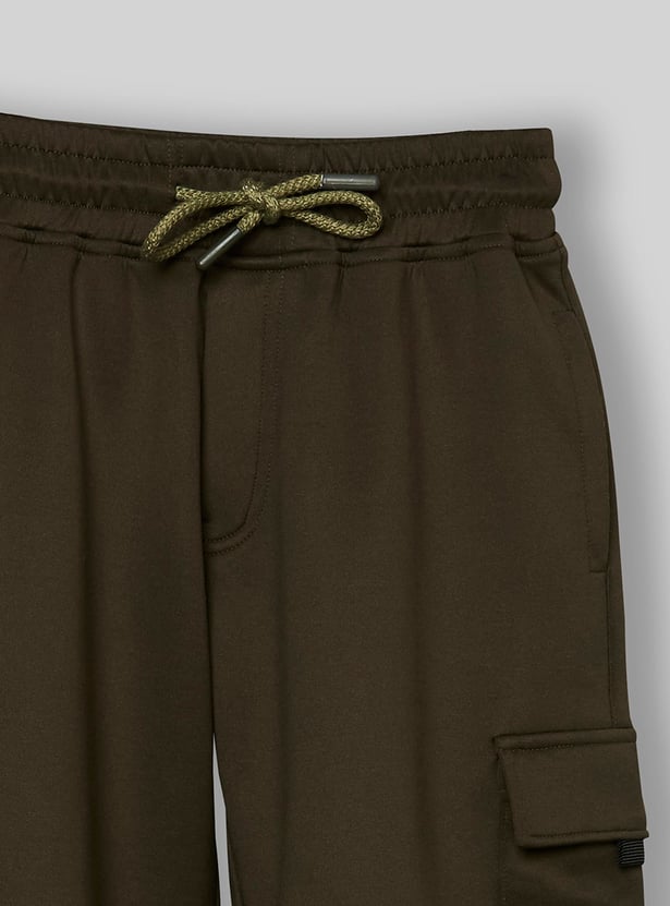 RUFF KIDS Boys Solid Cargo Track Pants