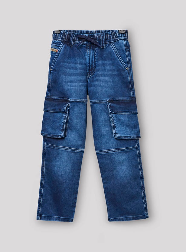 RUFF KIDS Boys Washed Straight Fit Cargos