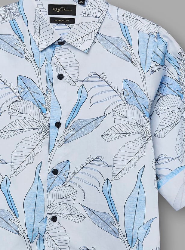 RUFF KIDS Boys Leaf Print Shirt