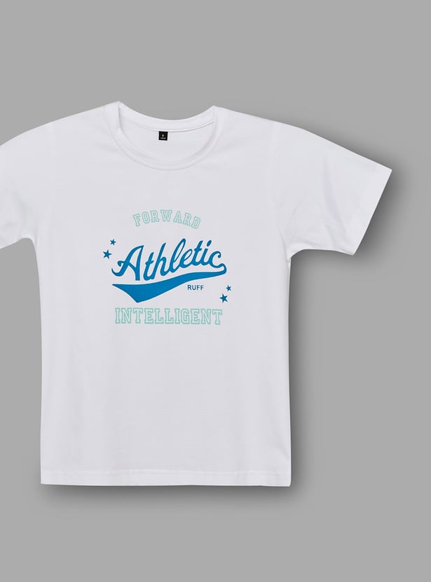 RUFF KIDS Boys Striped Shirt with Printed T-shirt