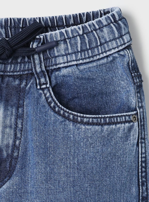 RUFF KIDS Boys Washed Straight Fit Cargo Jeans