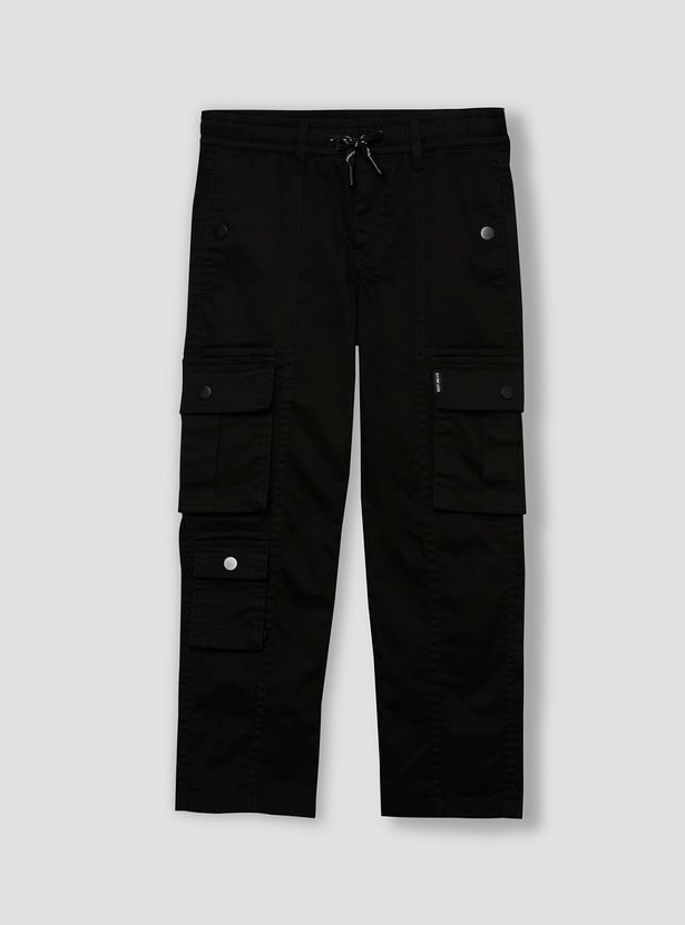 RUFF KIDS Boys Solid Elasticated Cargos