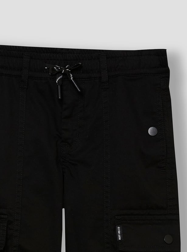 RUFF KIDS Boys Solid Elasticated Cargos