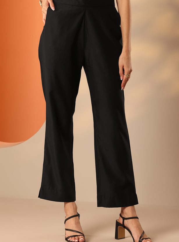 LIBAS Solid Straight Pants