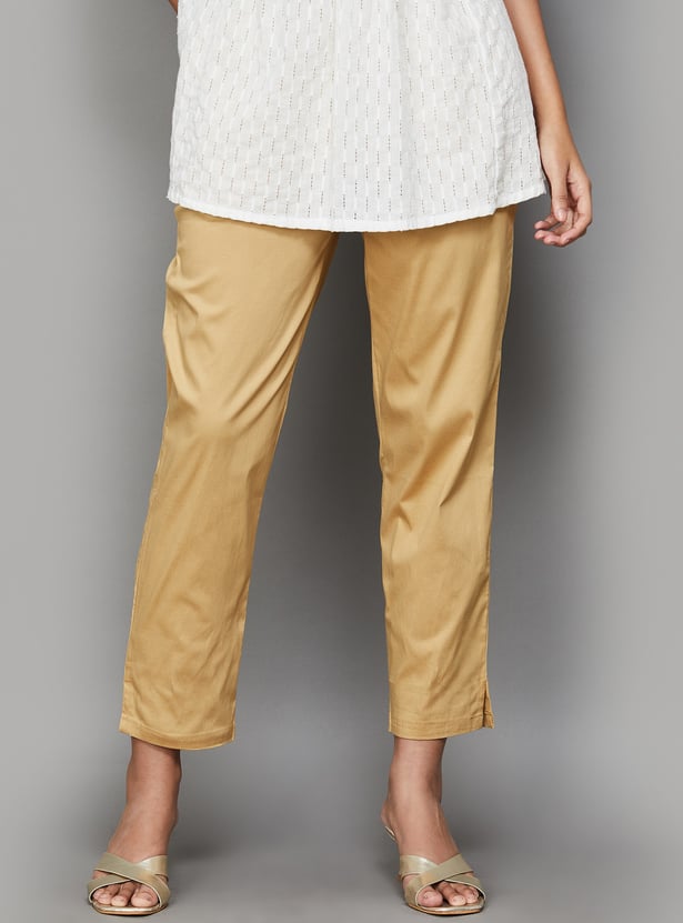 AURELIA Solid Straight Pants