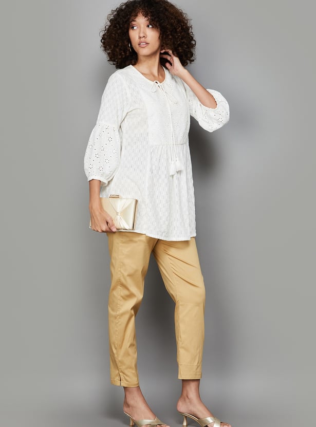 AURELIA Solid Straight Pants