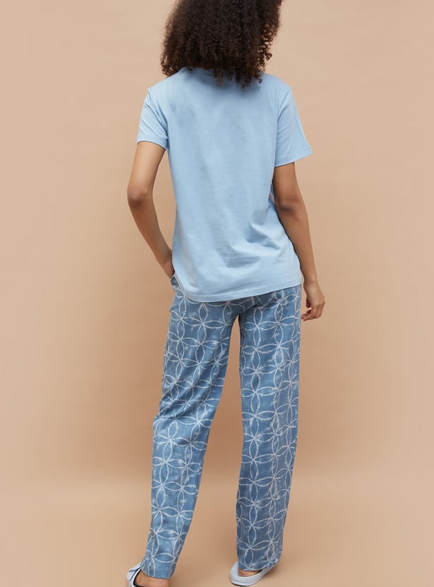 GINGER Printed T-shirt with Pyjama