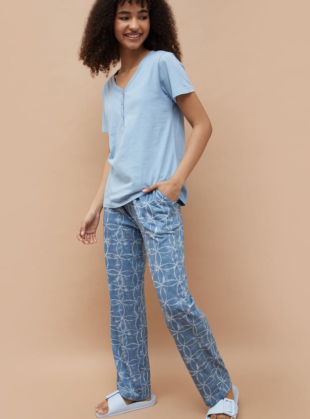 GINGER Printed T-shirt with Pyjama