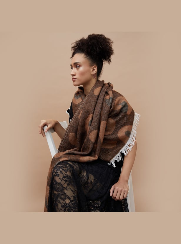 GINGER Patterned Tassel Detail Stole