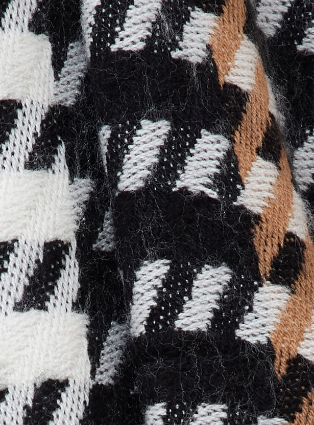 GINGER Knit Tassel Detail Stole