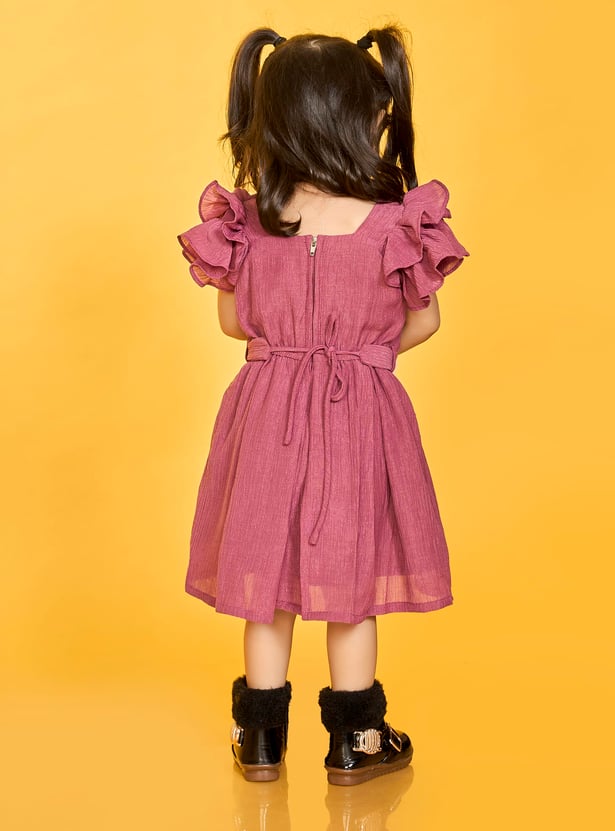 PEPPERMINT Girls Bow Applique Dress