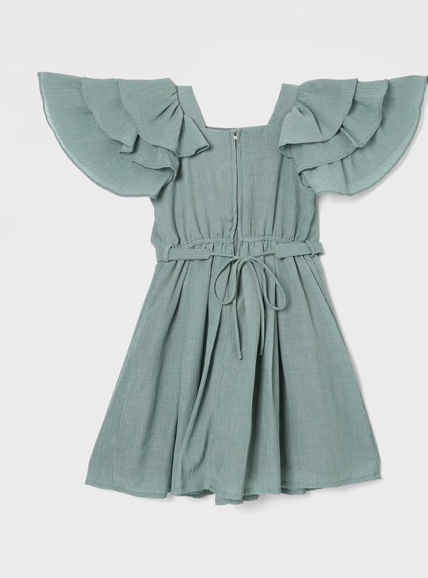 PEPPERMINT Girls Bow-Detailed A-line Dress