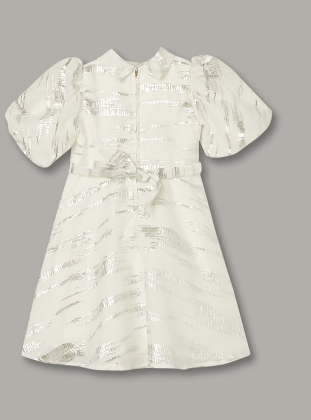PEPPERMINT Girls Jacquard A-line Dress