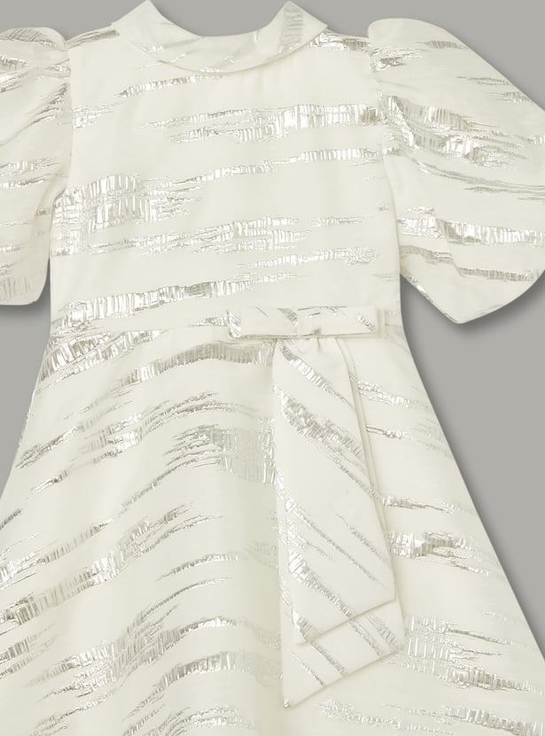 PEPPERMINT Girls Jacquard A-line Dress