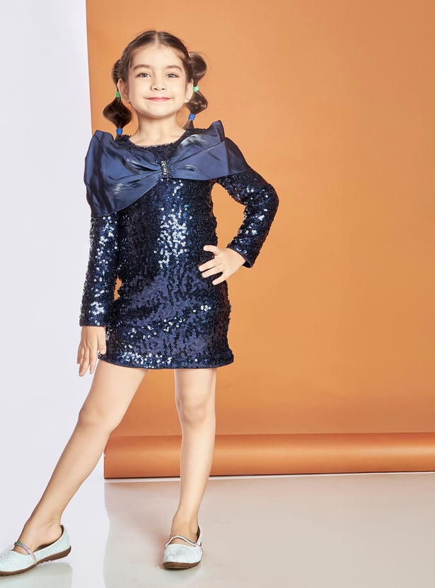 PEPPERMINT Girls Sequinned Sheath Dress