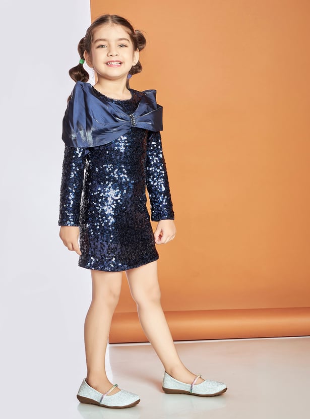 PEPPERMINT Girls Sequinned Sheath Dress