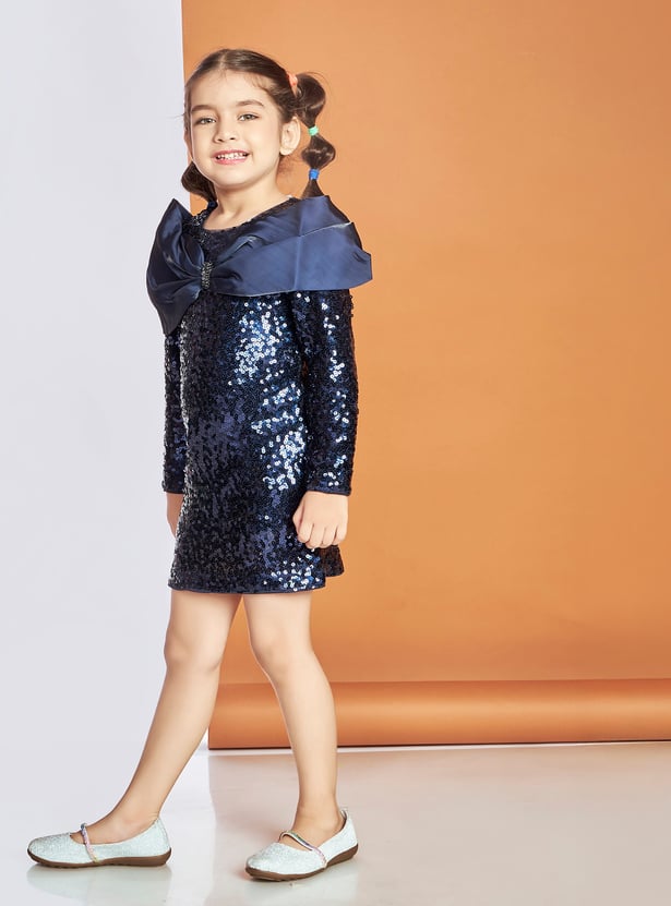 PEPPERMINT Girls Sequinned Sheath Dress
