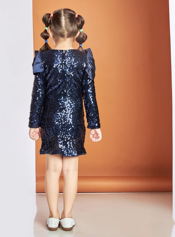 PEPPERMINT Girls Sequinned Sheath Dress
