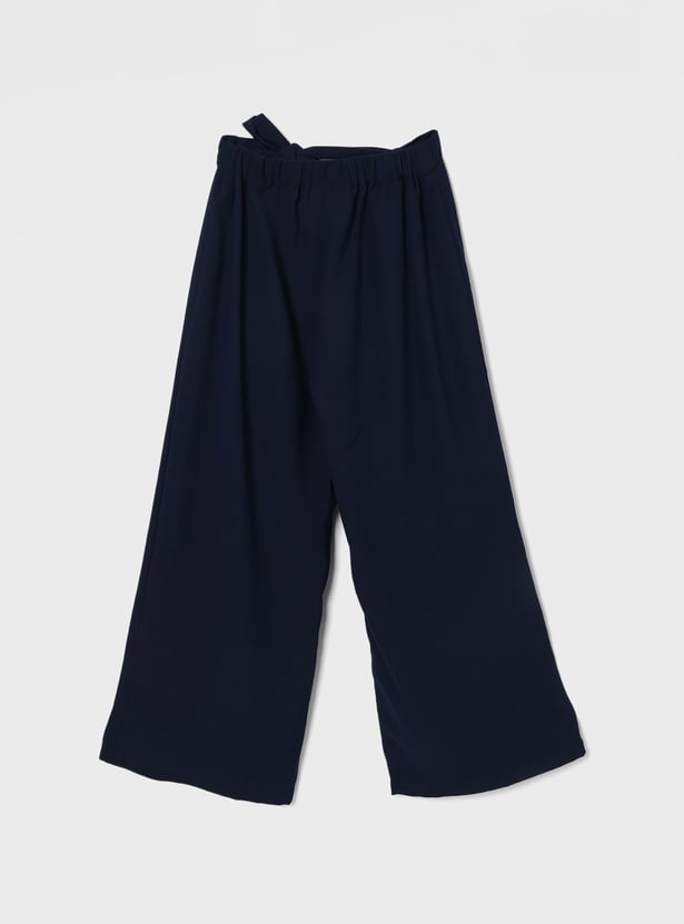 PEPPERMINT Girls Solid Wide Leg Trousers
