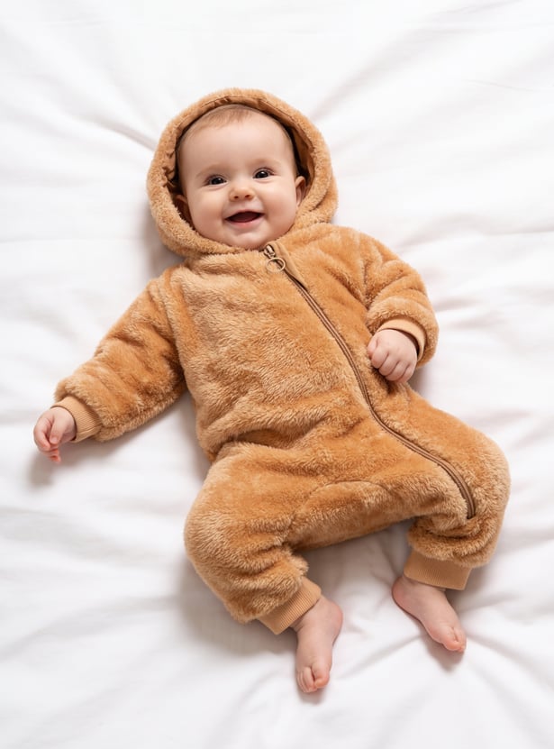 JUNIOR BABY Girls Teddy Sleepsuit