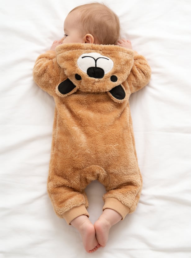 JUNIOR BABY Girls Teddy Sleepsuit