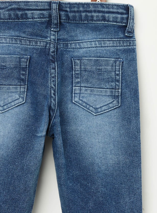 JUNIORS Boys Whiskered Jeans with Suspenders