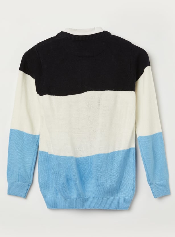 FAME FOREVER Boys Colourblocked Sweater