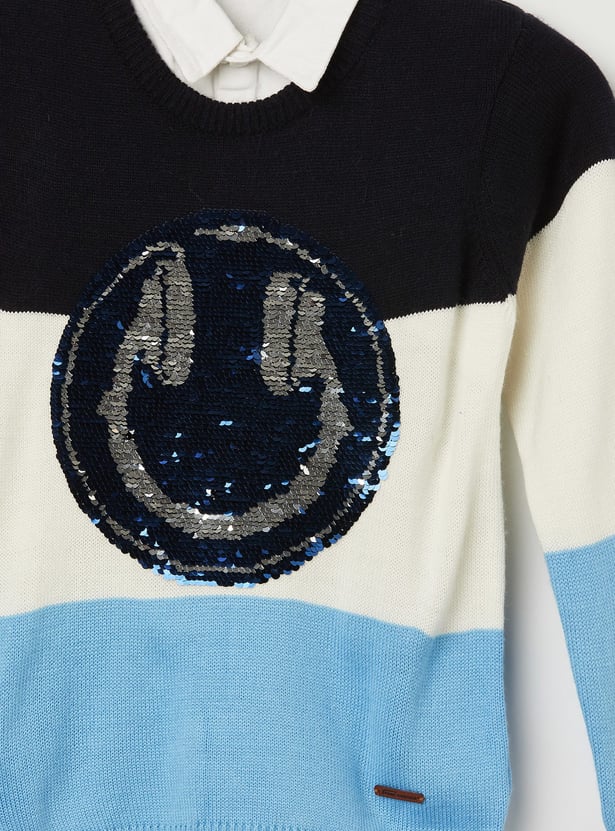 FAME FOREVER Boys Colourblocked Sweater
