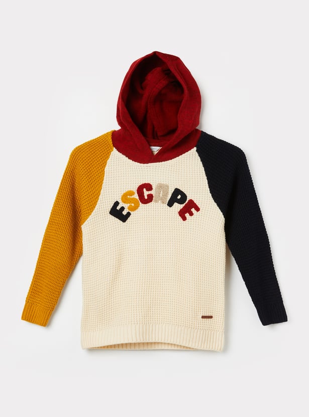 FAME FOREVER Boys Colourblock Hooded Sweater
