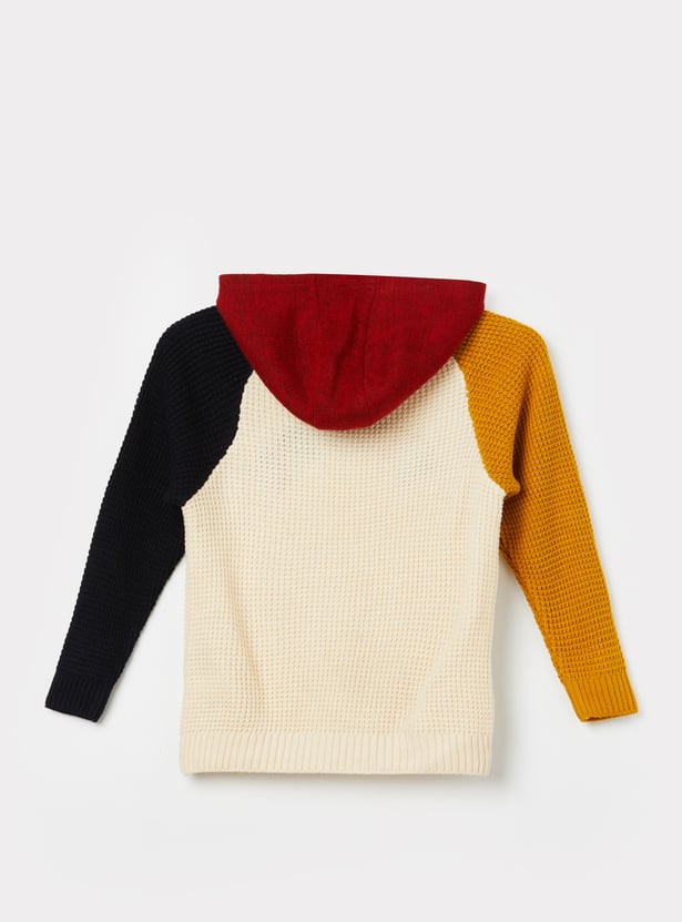 FAME FOREVER Boys Colourblock Hooded Sweater