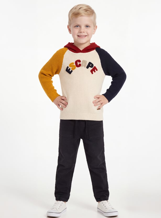 FAME FOREVER Boys Colourblock Hooded Sweater