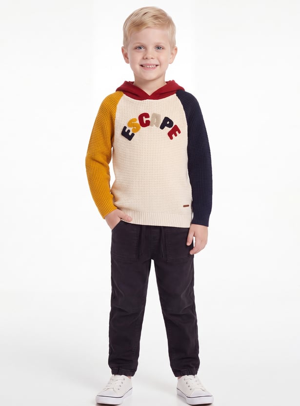 FAME FOREVER Boys Colourblock Hooded Sweater