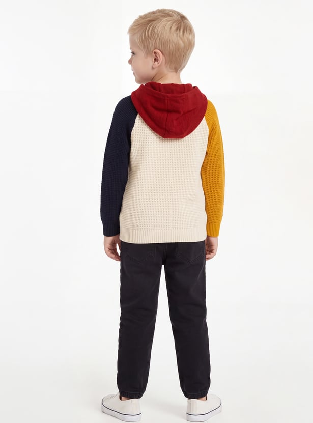 FAME FOREVER Boys Colourblock Hooded Sweater
