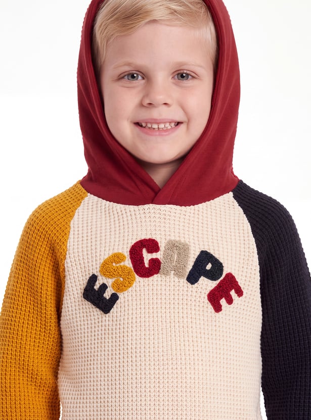 FAME FOREVER Boys Colourblock Hooded Sweater
