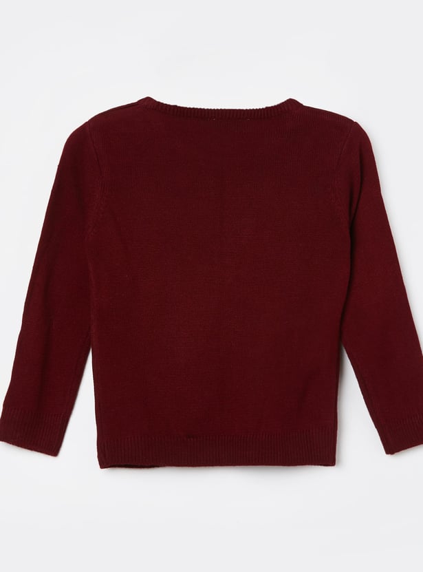 FAME FOREVER Metallic Print Sweater
