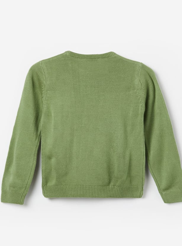 FAME FOREVER Metallic Print Sweater