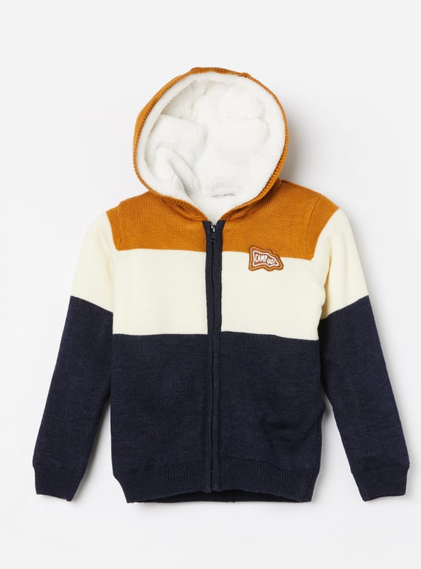 FAME FOREVER Boys Colourblock Hooded Sweater