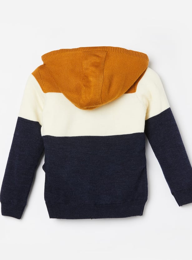 FAME FOREVER Boys Colourblock Hooded Sweater