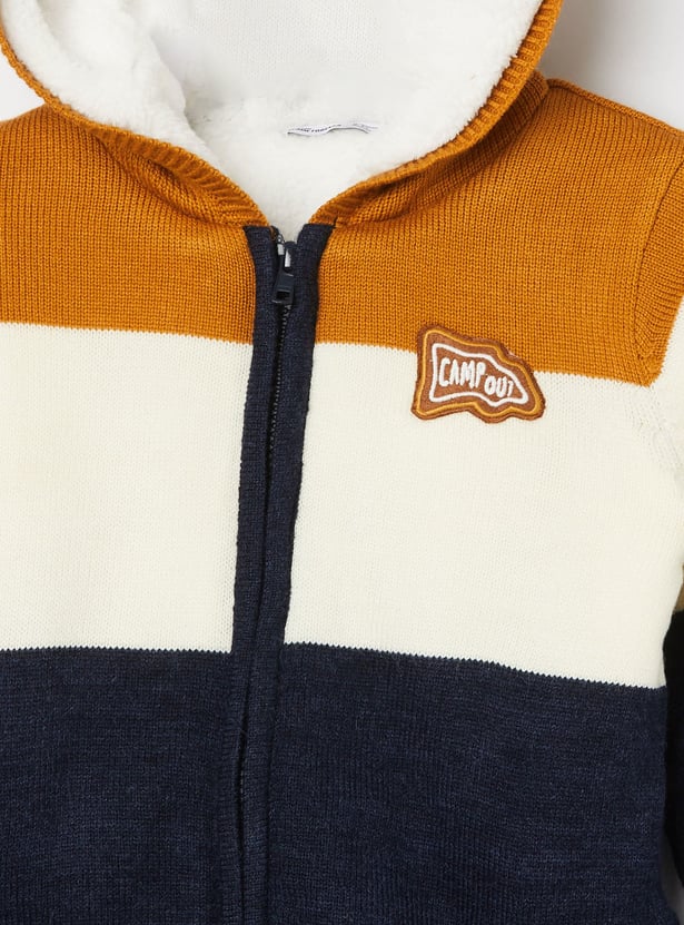 FAME FOREVER Boys Colourblock Hooded Sweater