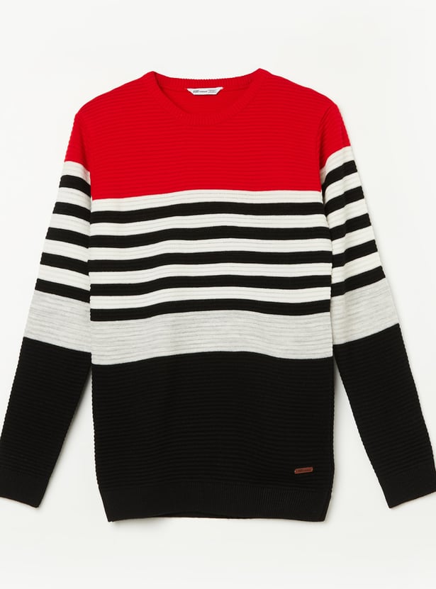 FAME FOREVER Striped Sweater