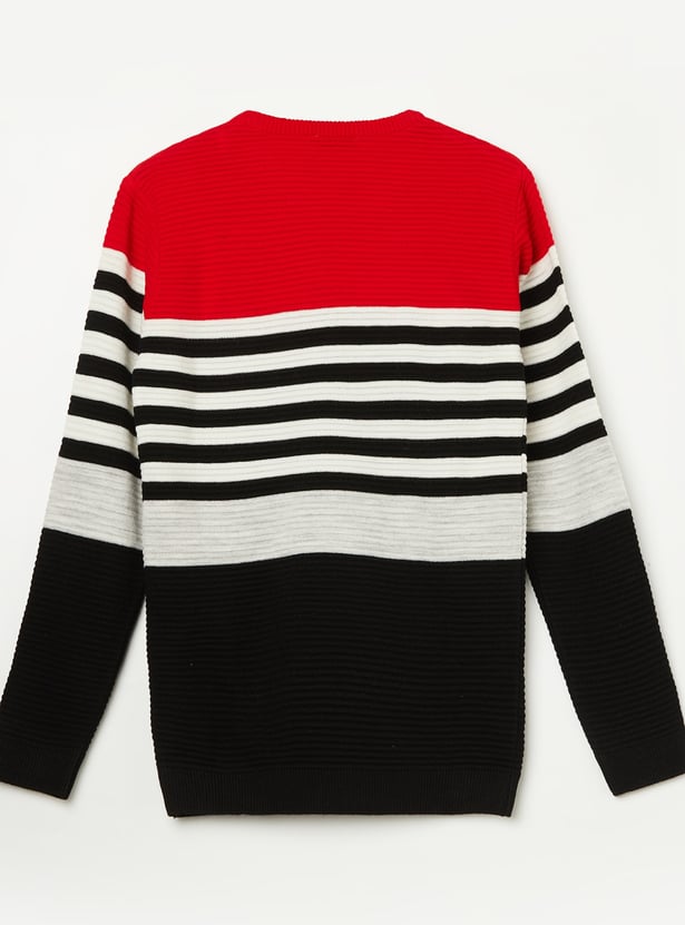 FAME FOREVER Striped Sweater