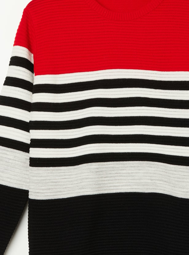 FAME FOREVER Striped Sweater
