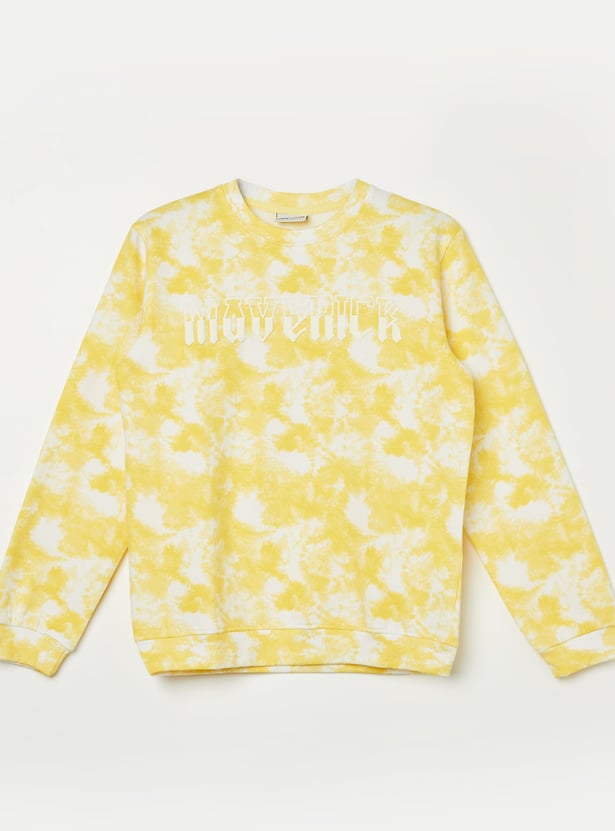 FAME FOREVER Boys Tie-Dye Print Sweatshirt