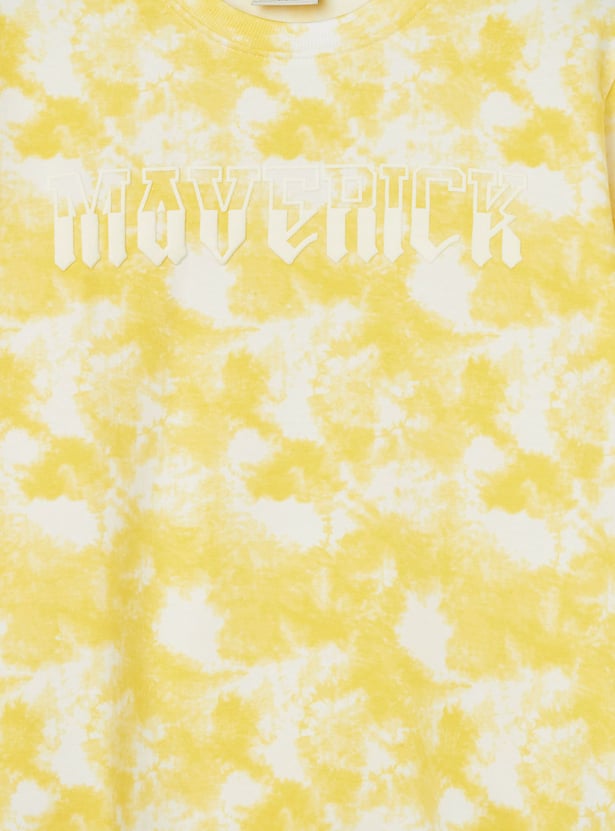 FAME FOREVER Boys Tie-Dye Print Sweatshirt