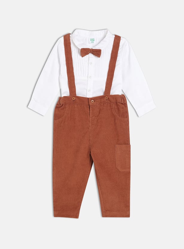 FS MINI KLUB Boys Corduroy Dungarees with Shirt